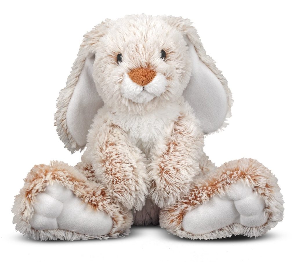 Melissa & Doug Plush Burrow Bunny Rabbit Stuffed Animal, 9 Inch