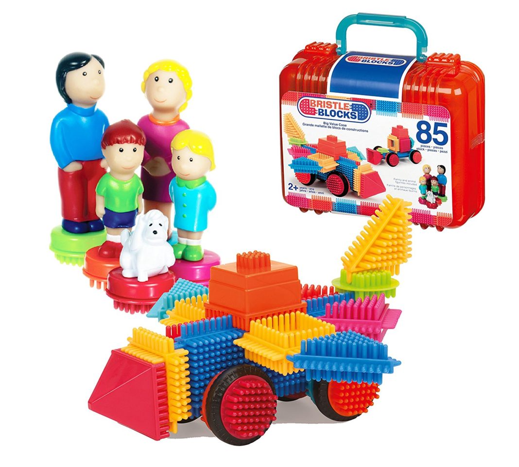 Battat Bristle Blocks – Secchiello Avventure Nella Giungla – Costruzioni A Pettine Per Bambini 2+ Anni
