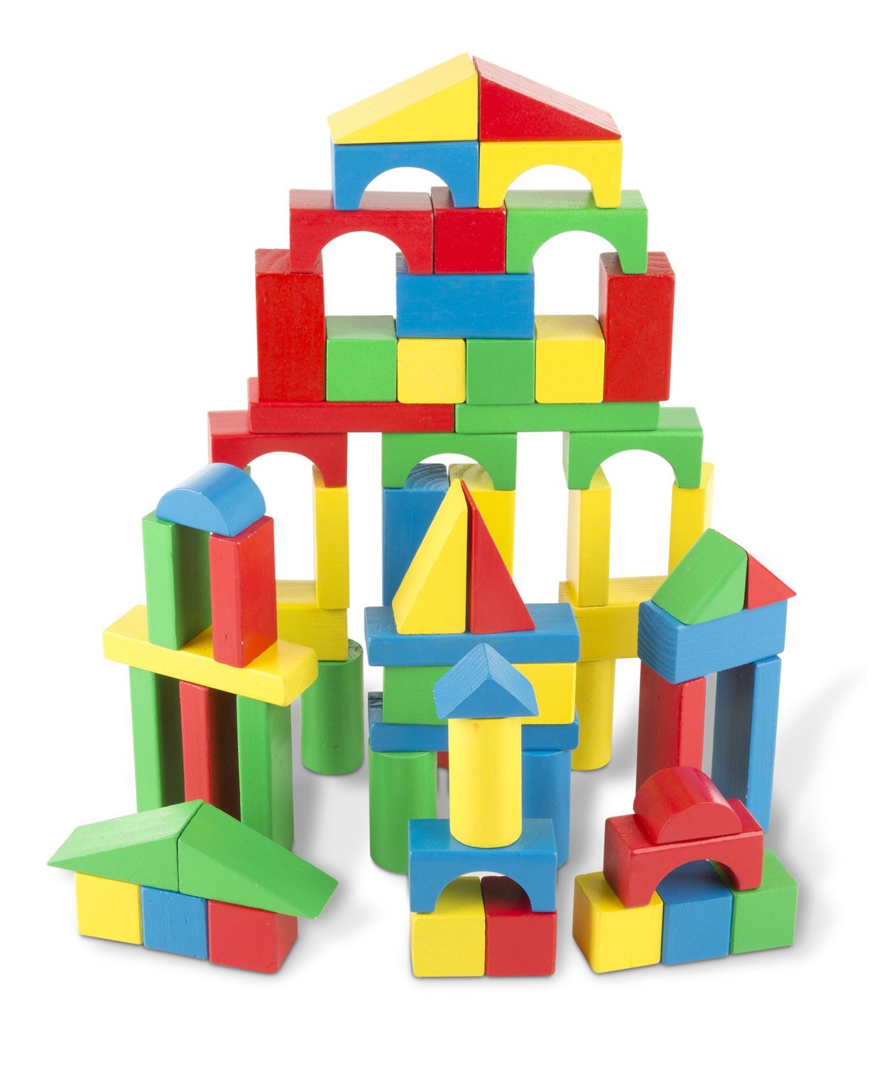 Melissa & Doug Wooden Building Blocks Set