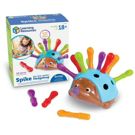 Learning Resources Spike the Fine Motor Hedgehog - 14 Pieces Boys and Girls Ages 18mons+ Toddler Learning Toy Sensory Toy