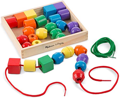 Melissa & Doug Primary Lacing Beads with 30 Beads and 2 laces
