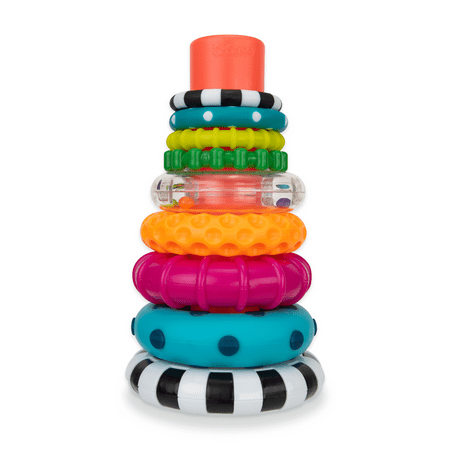 Sassy Stacks of Circles Stacking Ring STEM Learning Toy 9 Piece Set Age 6+ Months