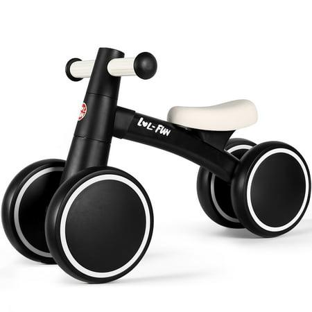 LOL-Fun 4 Wheels Balance Bicycle Walking Studying Balance Baby Balance Bike 1 Year Old Toy for Toddlers Kids