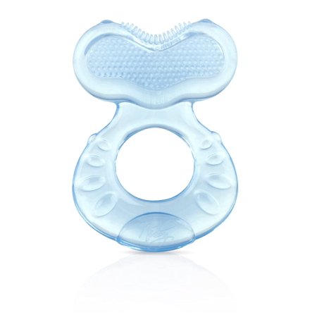 Nuby Silicone Teethe-eez Teether with Bristles Includes Hygienic Case Blue