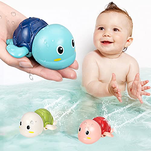 SEPHIX Bath Toys for Toddlers 1-3 Year Old Boys Gifts Swim Turtle Water Toys for Toddlers Boy Toys for 1 2 3 4 Year Old Girls Gifts Wind-up Bathtub Toys for Baby Bath Pool Toys for Toddler Age 1-2-4
