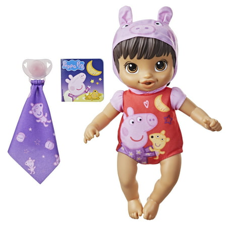 Baby Alive Goodnight Peppa Doll Peppa Pig Toy Brown Hair Only At Walmart