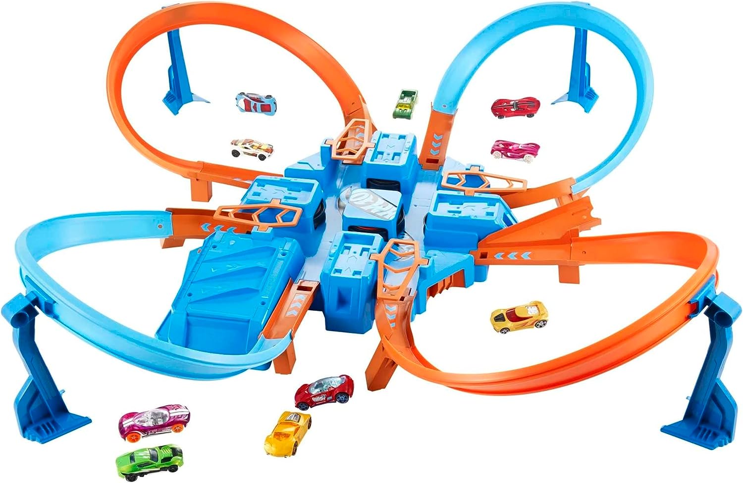 Hot wheels track set with 164 scale toy car 4 intersections for hot-wheels-track-set-with-164-scale-toy-car-4-intersections-for