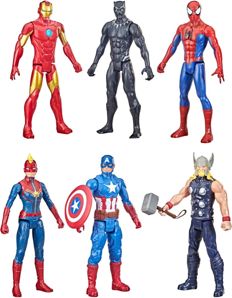 Marvel Titan Hero Series Action Figure Multipack, 6 Action Figures, 12-Inch Toys, Inspired By Marvel Comics, For Kids Ages 4 And Up (Amazon Exclusive)