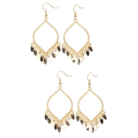 2 Pairs Tassel Dangling Earrings Long Drop Dangle Earrings Jewelry for Women Girls
