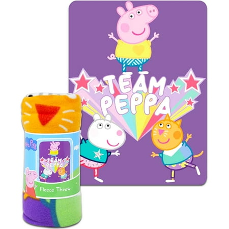 Peppa Pig Fleece Blanket Set - Bundle with Peppa Pig Blanket for Girls 45 x 60 Peppa Pig Throw Blanket