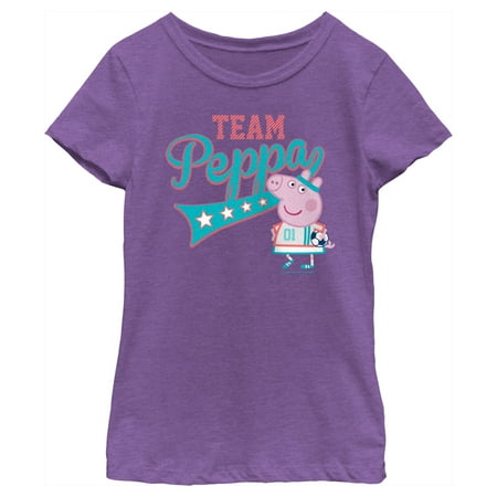Girl s Peppa Pig Team Peppa Soccer Graphic T-Shirt