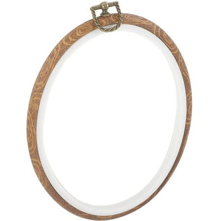 Imitation Wood Oval Embroidered Stretcher Cross Stitch Hoops DIY Embroidery Circle House Rings Tool Xmas Ornaments