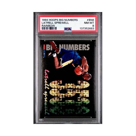 Latrell Sprewell 1994 NBA Hoops Big Numbers #BN6 Rainbow PSA 8 NM-MT