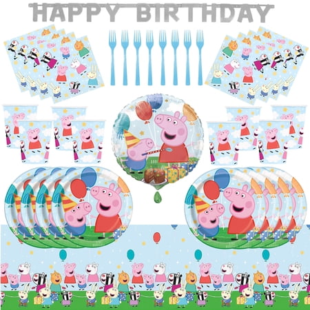Peppa Pig Birthday Party Supplies Set for 16 Guests