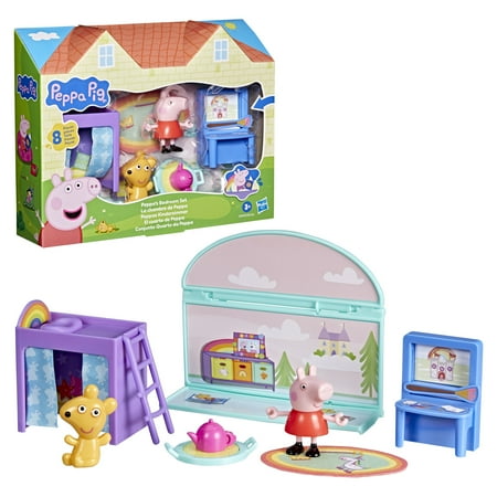 Peppa Pig Toys Peppa s Bedroom Set Works with Peppa s Big Family House Playset 3+